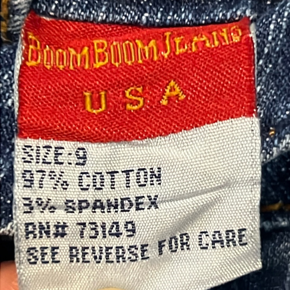 🔴 CLEARANCE🔖 BOOM BOOM 👖 VTG SEQUIN EMBELLISHED FLARE JEANS Women’s Juniors 9 - Picture 7 of 7